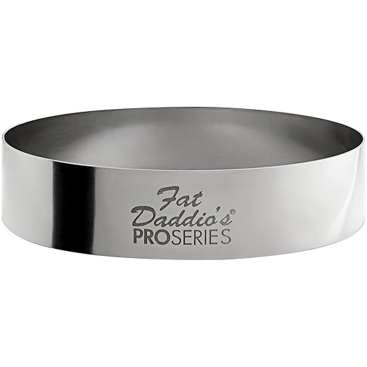Fat Daddio's Stainless Steel Round Cake & Pastry Ring, 6 x 2 Inch