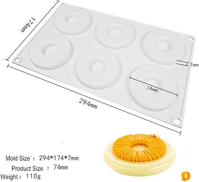 Mostsom Silicone Baking Mold, Kitchen Donut Pan for Non-Stick Doughnuts, BPA Free, Donut Molds