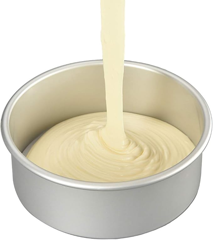 Tosnail 2 Pack 10" x 3" Round Aluminum Cake Pan with Removal Bottom for Chiffon Cake