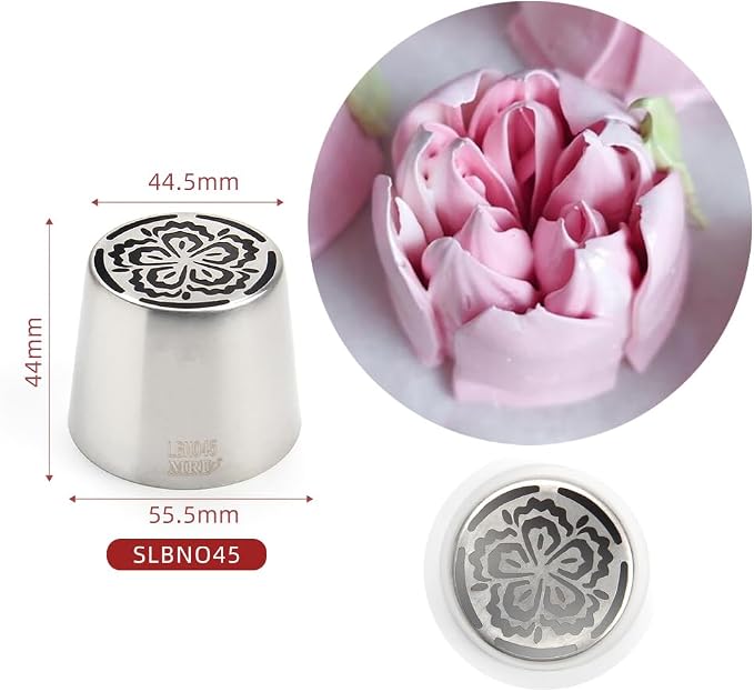 1 Piece Stainless Steel Extra Large Russian Butterfly Flower Icing Tips,Pastry Frosting Piping Nozzles for Marshmallow Bouquet,Cake Decorating Piping Tips,Flower Frosting Nozzles for Decorating