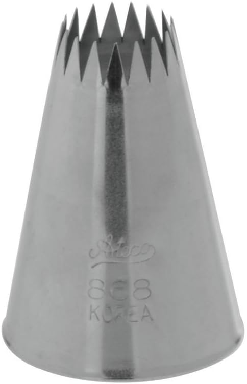 Ateco # 868 - French Star Pastry Tip .63'' Opening Diameter- Stainless Steel