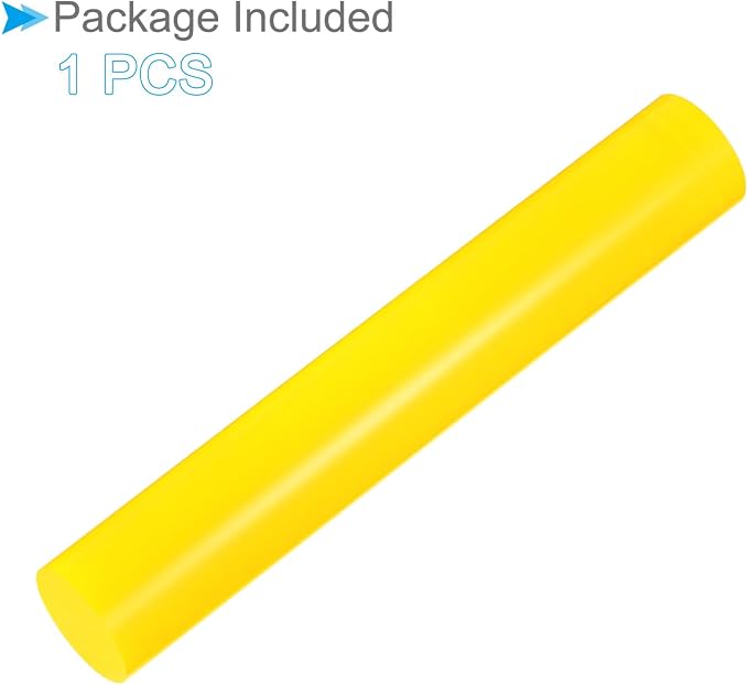 Acrylic Clay Roller, 6 Inch Length 1 Inch Dia., Acrylic Non-Stick Rolling Pin Roller Yellow - (Applications: for Shaping Sculpting)