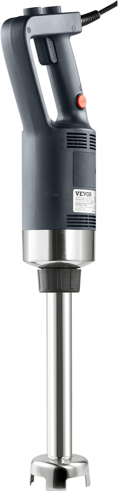 Vevor Commercial Immersion Blender, 750W, 12" Heavy Duty Hand Mixer, Variable Speed, 304 Stainless Steel Blade, Multi-Purpose