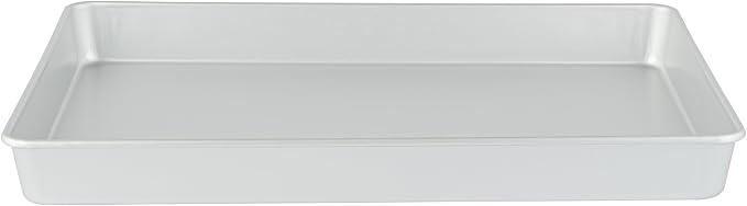 Restaurantware-Met Lux 18 x 12 x 2 Inch Straight-Sided Baking Tin, 1 Rectangular Cake Pan - Oven-Ready, Freezable, Anodized Aluminum Baking Sheet Cake Pan, Greaseproof, For Birthday