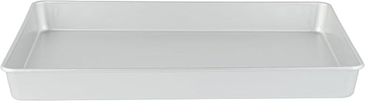 Restaurantware-Met Lux 18 x 12 x 2 Inch Straight-Sided Baking Tins, 12 Rectangular Cake Pans - Oven-Ready, Freezable, Anodized Aluminum Baking Sheet Cake Pans, Greaseproof, For Birthday Cakes