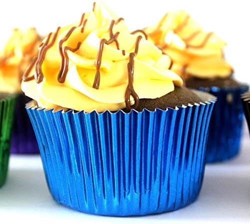 Foil Cupcake Liners Standard Baking Cups 100 Pcs (Navy Blue)