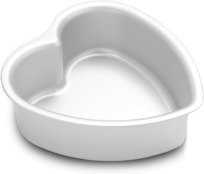 7 x 3 Inch Heart Shaped Cake Pans Set of 2, Aluminum Heart Cake Tin, Baking Cake Pan for Wedding, Party, Family Occasions, Chocolate, Bread. (Heart, 7 × 3 Inch Heart Cake Pan)