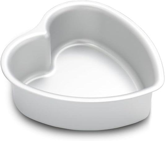7 x 3 Inch Heart Shaped Cake Pans Set of 2, Aluminum Heart Cake Tin, Baking Cake Pan for Wedding, Party, Family Occasions, Chocolate, Bread. (Heart, 7 × 3 Inch Heart Cake Pan)