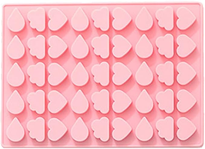 Cartoon Animals Silicone Molds for Chocolate, Heart Shape Non-Stick Silicone Gummy Candy Molds Bee Ice Cube Tray Gelatin Biscuit Cookie Baking Mold (Pink,Cloud Heart Theme)