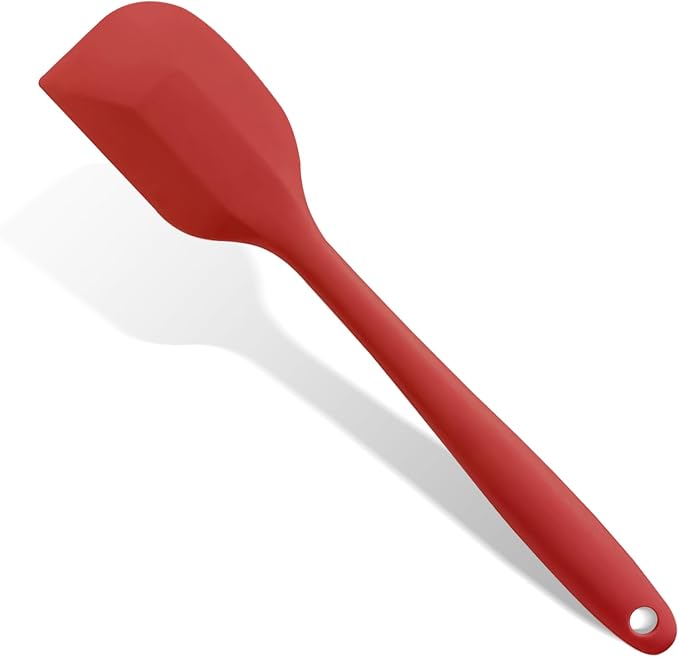 Red Rubber Spatula for Kitchen Use, Silicone Spatulas for Cooking Heat Resistant, Flexible Small Kitchen Spatula for Kitchen Nonstick Cookware