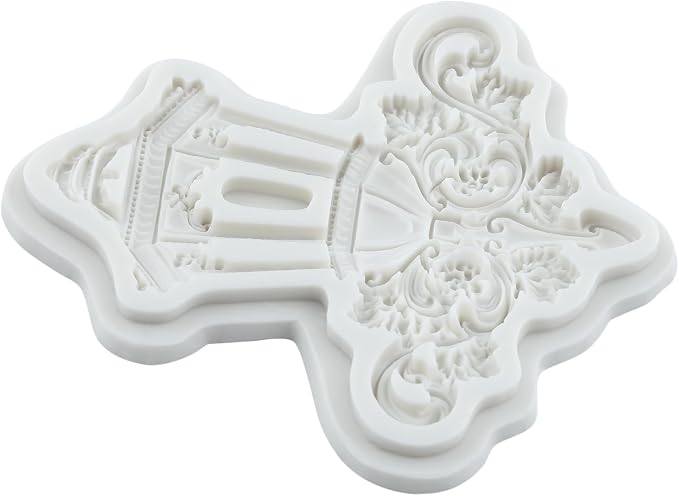 Vintage Street Lamp Silicone Mold Baroque Wall Light Fondant Molds for Cake Decorating Cupcake Topper Chocolate Candy Polymer Clay Gum Paste