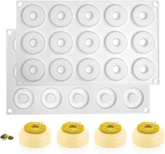 Silicone Donut Mold Round Doughnut Silicone Candy Molds Non-Stick Silicone Molds Perfect For Donut Cake Biscuit Bagels Dishwasher Safe