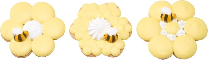 Lucks Dec-Ons Decorations Molded Sugar/Cup-Cake Topper, Bumble Bees Assortment, 1 Inch, 176 Count