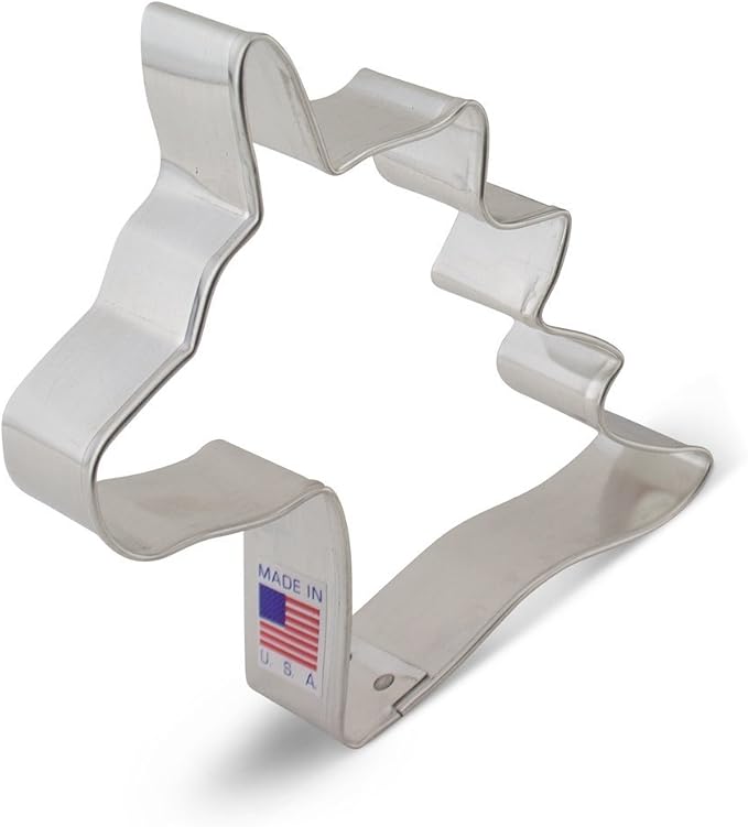Ann Clark Unicorn 3-Pc. Cookie Cutter Set, Made in USA, Rainbow, Unicorn Body & Head