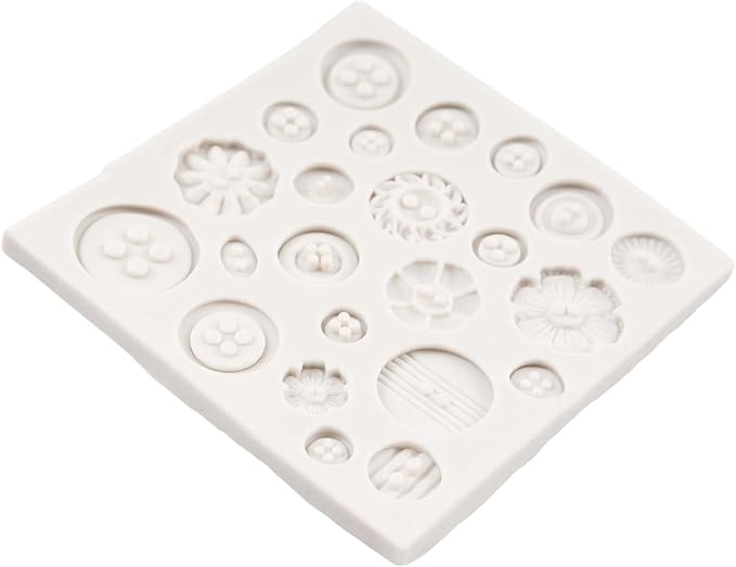 Button Fondant Silicone Mold For Chocolate Candy Cake Decoration Cupcake Topper Gum Paste Polymer Clay