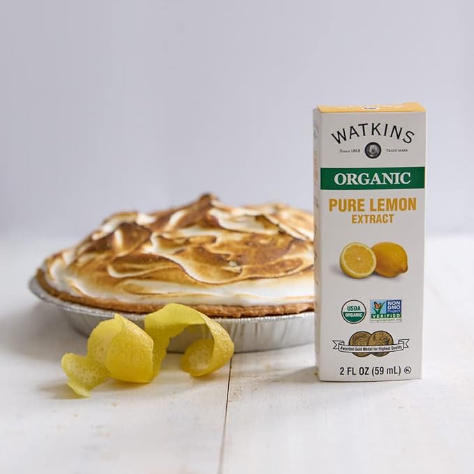 Watkins Organic Pure Lemon Extract, Non-GMO, Kosher, 2 oz. Bottle, 1-Pack (Pack of 2)