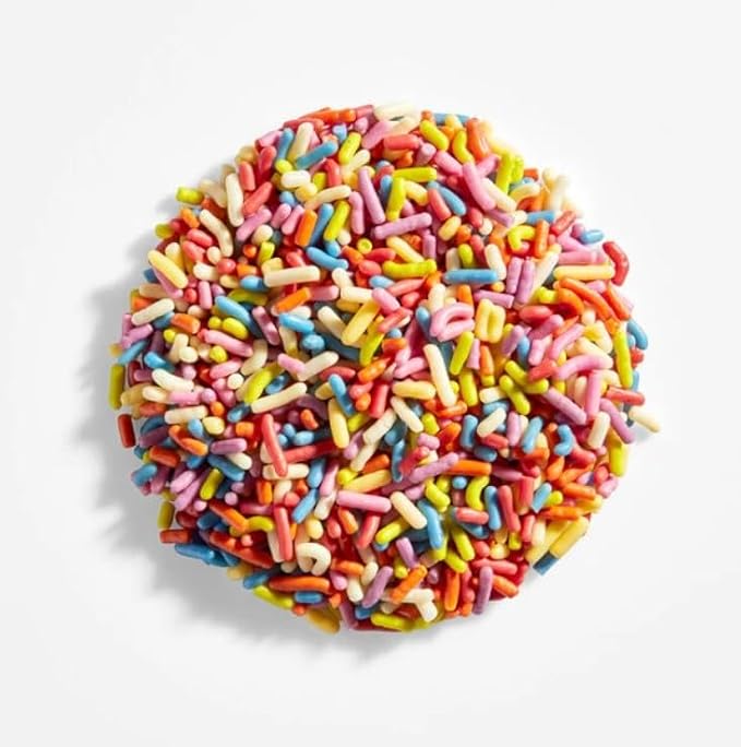 Lucky Scoops Naturally Colored Rainbow Sprinkles Packets – 30 Individually Wrapped 7 g Packs in Resealable Pouch – No Artificial Dyes, Dairy-Free, Gluten-Free, Vegetarian, Soy & Nut-Free Rainbow Jimmies for Ice Cream, Baking, Parties & Cruise Pixie Dus...