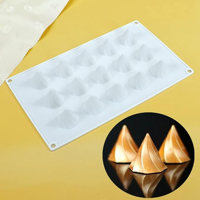 mostsom Silicone Molds Chocolate Molds Candy Cookie Chocolate Molds, Perfect Molds for Chocolate Covered, Cupcake, Candy, Pudding, Mini Soap Making (Peaks C)