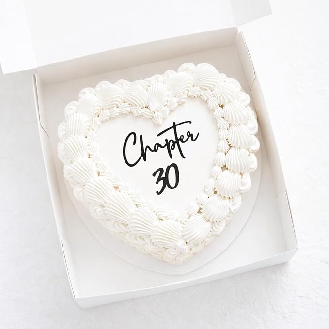 Chapter 30 Cake Topper – Acrylic 30th Birthday Cake Decoration for men and women, Happy 30 Cake Topper for Party, Modern Coming of Age Birthday Decor (chapter 30)