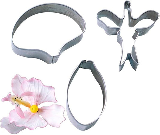 3pcs/set Butterfly Orchid Sugar Flower Cutter Set Fondant Cake Sugarcraft Decorating Tools-Small