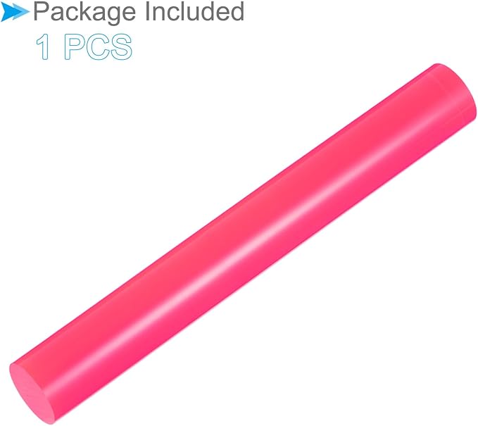 Acrylic Clay Roller, 8 Inch Length 1 Inch Dia., Acrylic Non-Stick Rolling Pin Roller Rose Red - (Applications: for Shaping Sculpting)
