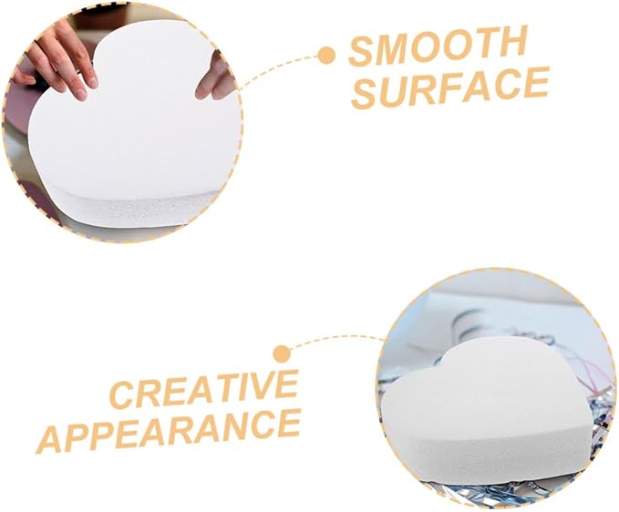 STOBAZA Heart Shaped Cake Model for Decorating and Wedding Displays Reusable Faux Cake Dummy for Baking Practice and Crafting Smooth for Easy Use
