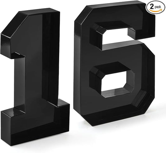 Cardboard Number for Charcuterie 16 Set Fillable Tray 10.2'' Black Charcuterie Paper Box for 16th Birthday Anniversary Party Decorations Chocolate Candy Cupcake Container