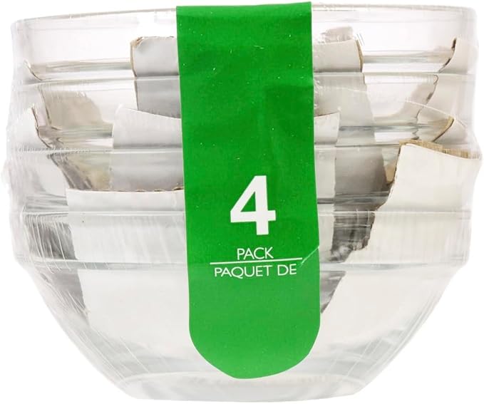 Greenbrier 3½" Glass Prep Bowls, 4-ct. Set