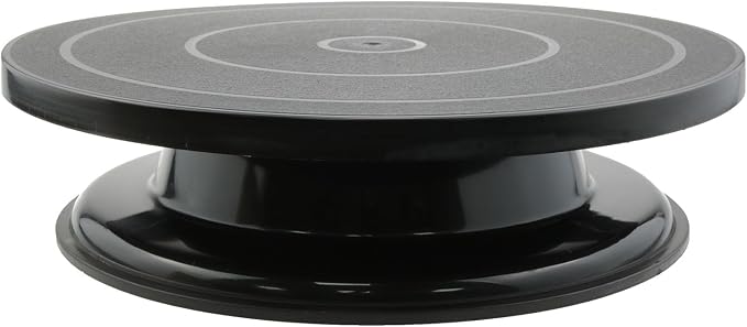 11inch Cake decoration turntable Anti-slip rotating device Pottery wheel Cake rotating stand for decoration display and baking (black) 1PCS