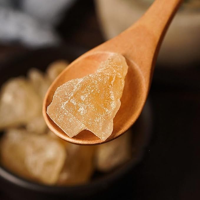 Natural Yellow Rock Sugar Crystals (黄冰糖), Traditional Cane Sugar Crystals for Tea, Desserts & Cooking, No Additives, 350g