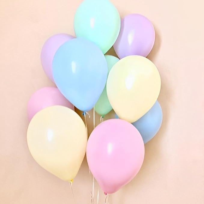 Voircoloria 110pcs Pastel Balloons 12inch Macaron Latex Party Balloons for Graduation, Easter, Wedding, Birthday, Bridal Shower, Rainbow Party, Baby Shower, Anniversary Party Decorations