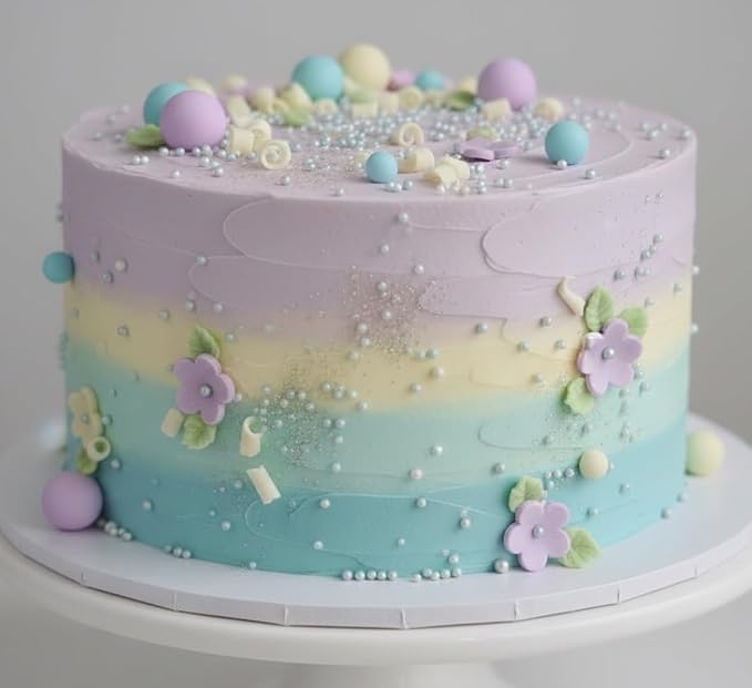 Zali Edible Pearl Sprinkles, Pastel Mix, 26 Colors Mixed Size | Gluten Free, Food Grade, For Cakes, Cupcakes, Cookies, Donuts & Ice Cream, Wedding & Festival Decoration