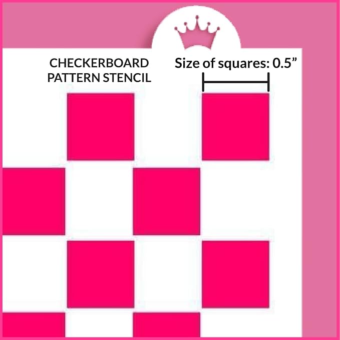 The Cookie Countess Checkerboard Pattern Stencil