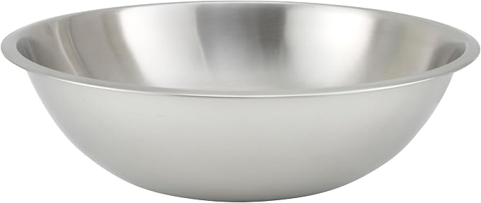 Winco Heavy-Duty Mixing Bowl, 16-Quart, Stainless Steel