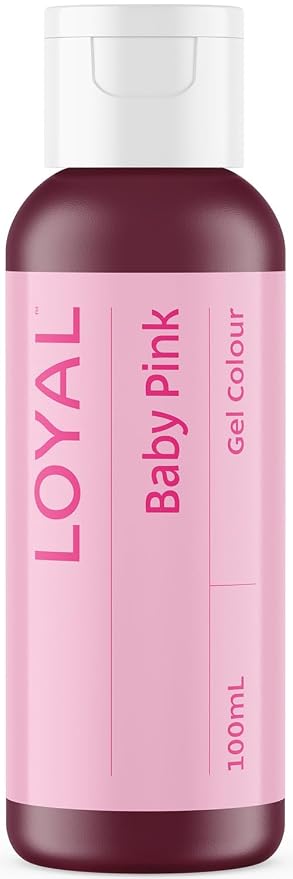 Loyal Gel Food Coloring | Vibrant Color for Buttercream, Fondant, Royal Icing, Gum Paste, Marzipan and Cake Batter | Gel-Based Concentrated Food Dye - 100ml Baby Pink