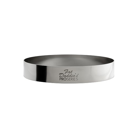 Fat Daddio's Stainless Steel Round Cake & Pastry Ring, 4 x 0.75 Inch