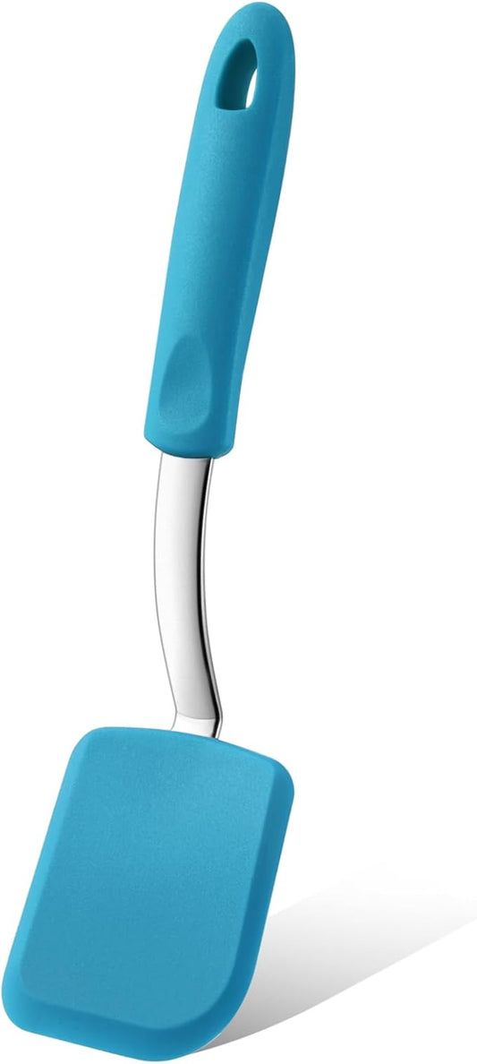 Small Silicone Spatula Flexible Silicone Cookie Spatula Heat Resistant Small Pancake Turner for Kitchen Use Nonstick Cookware No Scratch Cooking Flipper for Egg Pancake