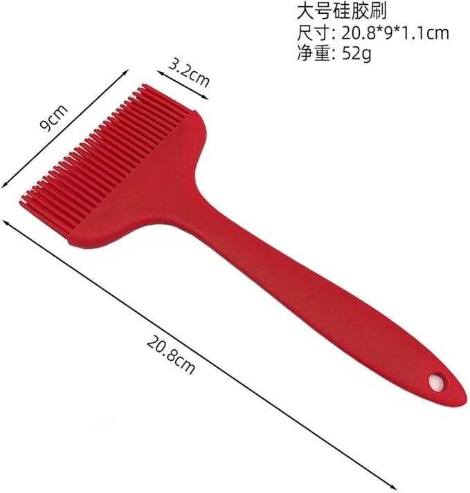Basting Brush for Cooking, Heat Resistant Enlarged Brush Head Food Grade Silicone Effortless Cleaning Silicone Basting Brush, Dishwasher Safe Steel Core Silicone Brush for Oils Butter Marinades