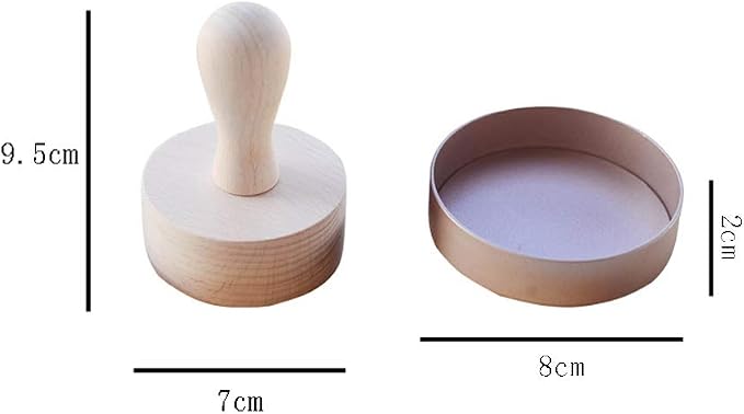 lasenersm 1 Set Egg Tart Tool Tart Press Tool Wooden Tart Tamper Wooden Pastry Pusher Wooden Pastry Egg Tart Pusher Mini Pie Dessert Metal Pan Mold Dough Pastry Wooden Tamper Pusher