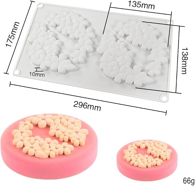 Flower Cloud Shaped Donut Silicone Mold Fondant Cake Mold DIY Chocolate Baking Tools Cake Decoration Accessories Bakeware (Cloud Flower L_11.84 X7 X0.4 inch)