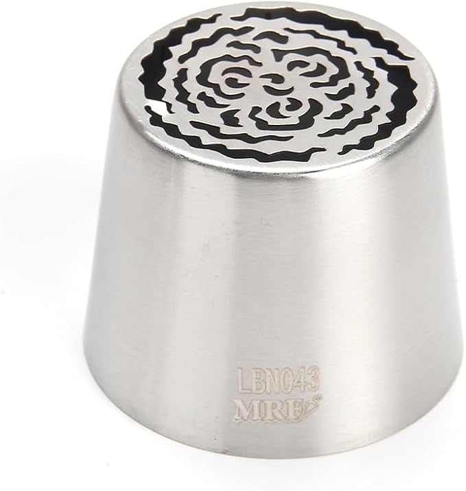 1 Piece Stainless Steel Extra Large Russian Flower Icing Tips,Pastry Frosting Piping Nozzles, Marshmallow Bouquet Icing Tips,Cake Decorating Piping Tips,Flower Frosting Nozzles for Decorating