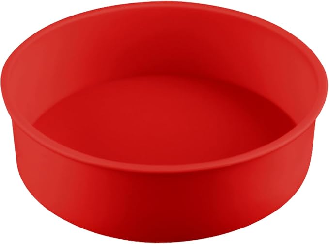 LOQJSS Cheesecake Pan Protector 10‘’ Round Springform Pan Silicone Cheesecake Water Bath Pan Round Cake Pan Baking Mold Preventing Water from Entering the Spring Form Pan(SIZE:10inch/red)