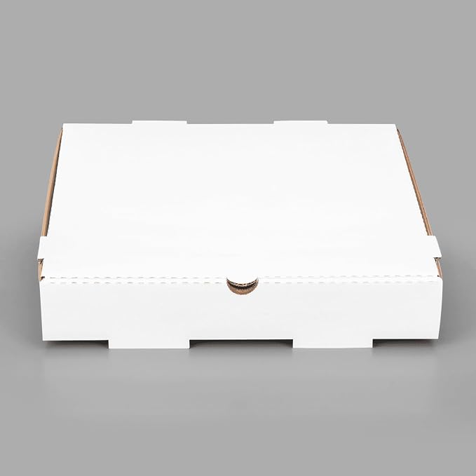 Karat Pizza Boxes 12" x 12" x 2" [50 Pack] White Corrugated Boxes | Ventilated, Grease-Resistant, Durable for Pizza, Catering or Shipping Use
