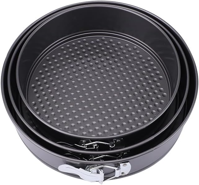 1 Pack 10" Round Shaped Springform Pan Non-Stick Leakproof Pan | carbon steel, even heat distribution, honeycomb bottom, effortless demolding, seamless structure, heat resistant,sturdy build