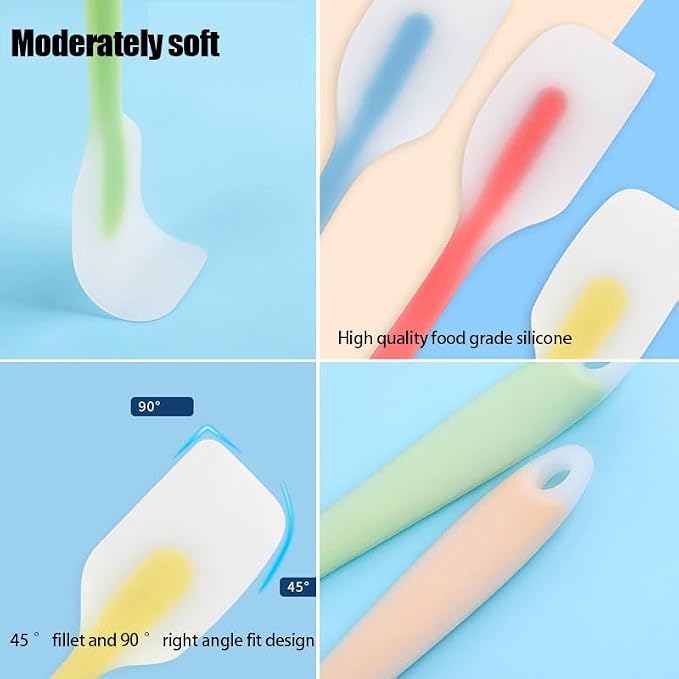 3 Pcs Silicone Spatula,10.6 Inch Heat-Resistant Spatula,Non-stick Rubber Spatulas, Baking Mixing Tool(Large)