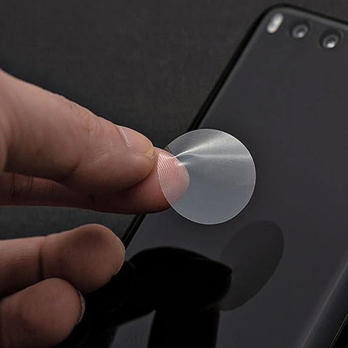 Misofuki 1" Clear Circle Stickers (1000 Pcs), Transparent Self-Adhesive Seals for Envelope, Cosmetic Box, Gift Bag, Mail, PVC Material, Round Wafer Package Seals