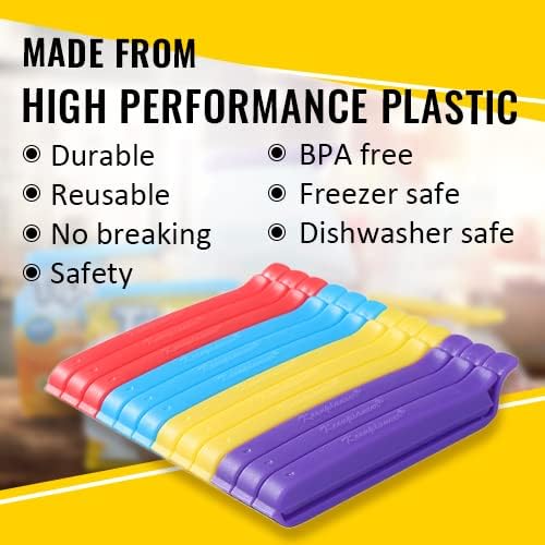 Keenpioneer Piping Bag Sealing Clips for Food storage 4 inch 12-Piece | Snack Storage, 4 colors