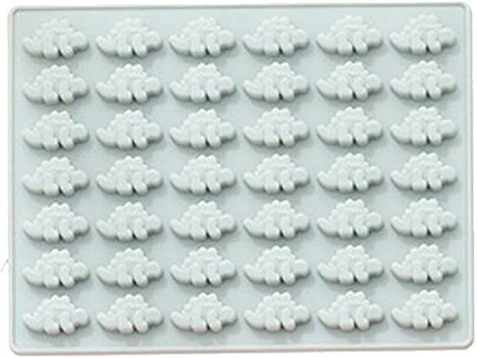 Cartoon Animals Silicone Molds for Chocolate, Heart Shape Non-Stick Silicone Gummy Candy Molds Bee Ice Cube Tray Gelatin Biscuit Cookie Baking Mold (Blue,Dinosaur Theme)