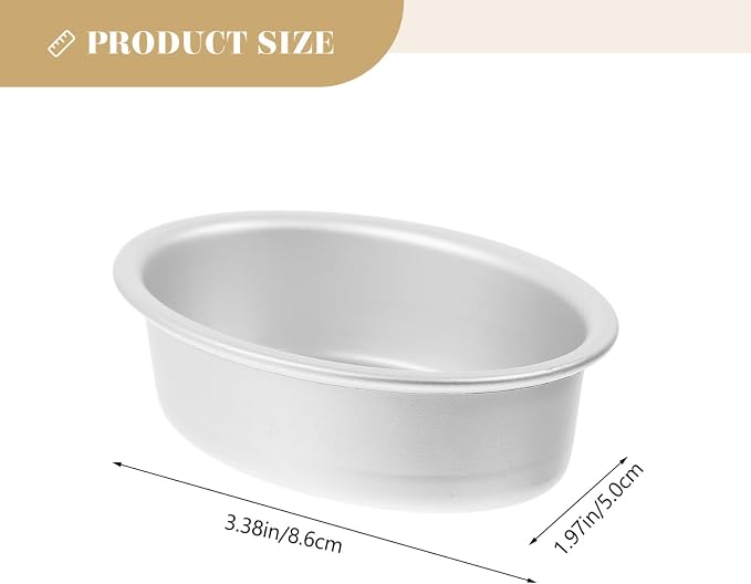 VOSAREA 10pcs Oval Cheesecake Baking Pan Cheese Pan Bread Mold Baking Tools Nonstick Molds Easy Clean Home Professional Use