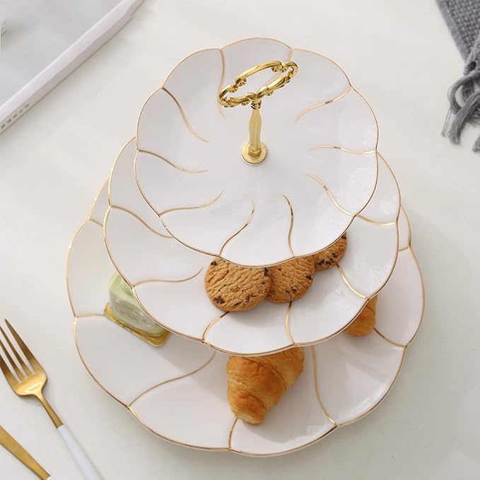 Gukasxi 8 Sets Hardware Fittings for Resin Cake Stand Mold - 3 Tier Sun Flower Cake Tray Stand Hardware Holder for Christmas Party Multi-Tiers Cake Fruit Cupcake Plate Stand Handle